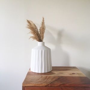 White modern vase